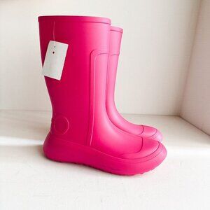 Salvatore Ferragamo Barbie Pink Mid Calf Rain Boots 9